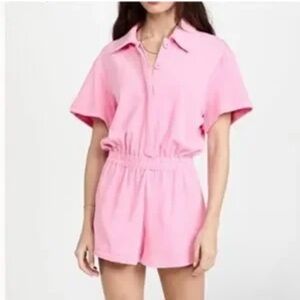 NWT Terry Romper - Iced Pink